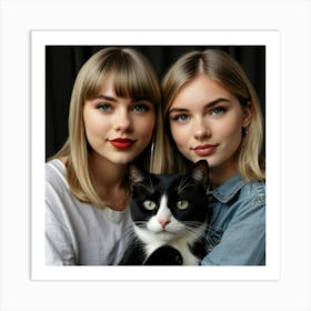 Default Taylor And Smudge The Cat Meme Art 2 Art Print