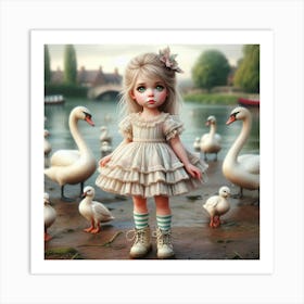 Swans 6 Art Print