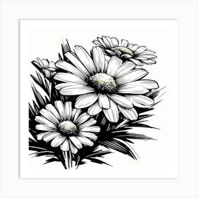 Chamomile flowers 2 Art Print