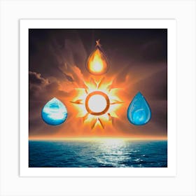 Triple Elemental Art Print