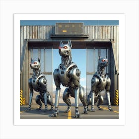 Robot Dogs Art Print