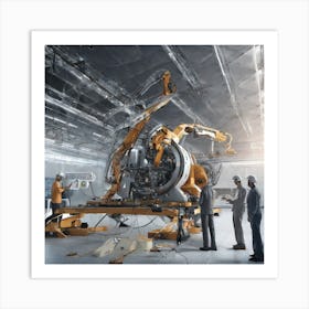 Robots In A Factory Art Print