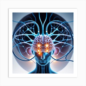 Human Brain And Nervous System 21 Art Print
