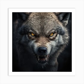 Wolf In The Dark 1 Art Print