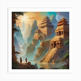 Egyptian Temple Art print paintings 1 Art Print