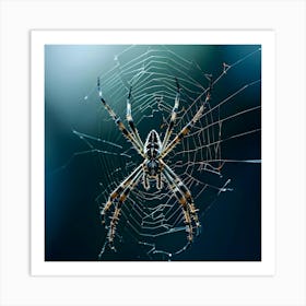 Spider In Web Art Print