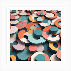 Abstract Circles 46 Art Print