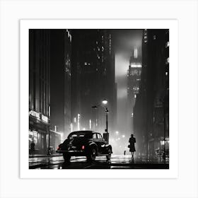 Night In New York City Art Print