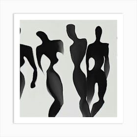 Silhouettes Of Women Art Print