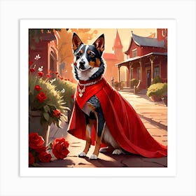 Blue Heeler Valentine Art Print