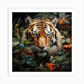 Tiger In The Jungle Art Print