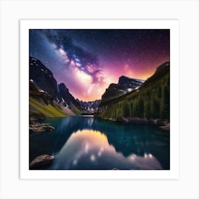 Milky Lake 1 Art Print