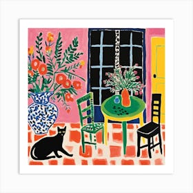 Cat In The Living Room 2 Art Print