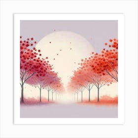 Japanese maple trees 3 Art Print