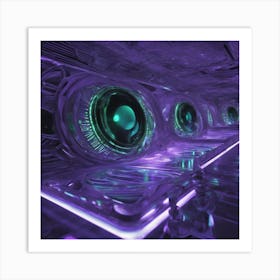 Extreme Close Up Eye, Spaceship Hallway, Alien Couture Fashion, Refraction Xenomorph, Otherworldly G (2) Art Print