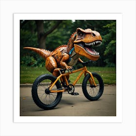 Leonardo Lightning Trex Bike Art 1 Art Print