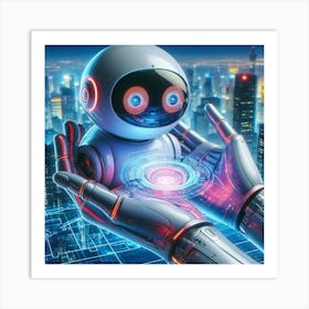 Futuristic Robot 4 Art Print