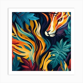 Tiger In The Jungle Art Print