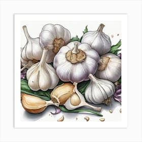 Garlic Cloves 3 Art Print