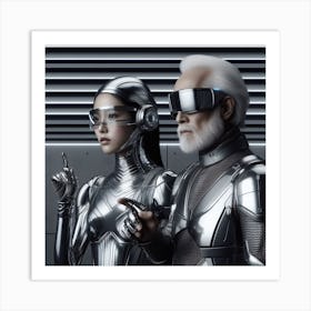 Futuristic Couple 8 Art Print