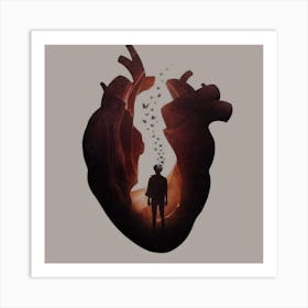 Heart Of A Man Art Print