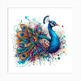 Peacock Art Print