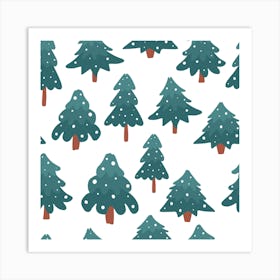 Snow on Trees Art Print