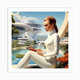 Futuristic Woman 102 Art Print