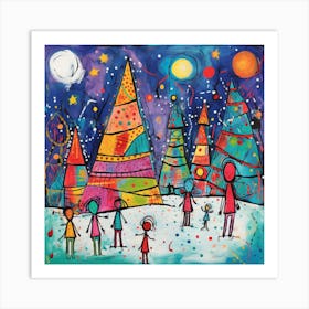 Christmas In The Snow Art Print