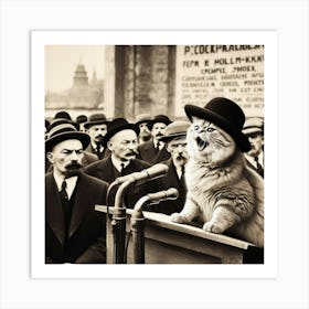 Communist Cat 4 Art Print