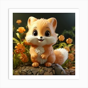 Cute Fox 56 Art Print