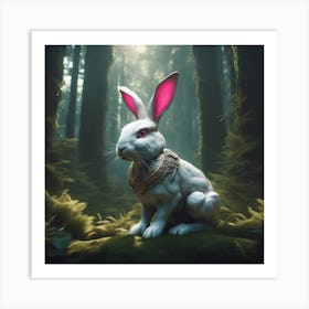 Rabbit In The Forest 30 Art Print