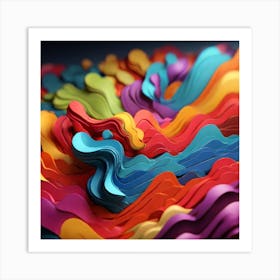 4K shapes and colors combination high quality Art Print