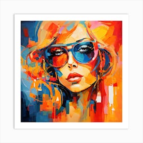 Woman In Sunglasses Art Print