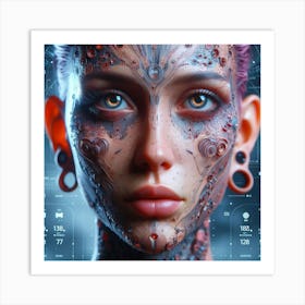 Cyborg Woman 2 Art Print