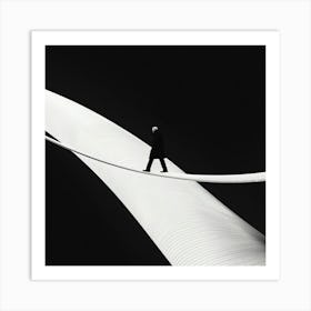 Man On A Tightrope Art Print