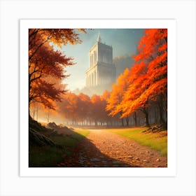 Autumn Glasgow Art Print