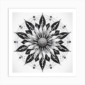 Mandala Flower Art Print