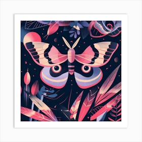 Moth illustration Art Print