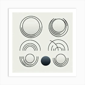 Abstract Circles 16 Art Print