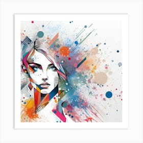 Frau, Gesicht 12 Art Print