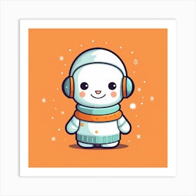 Kawaii Astronaut Art Print