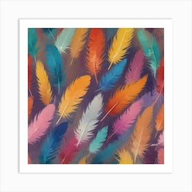 Colorful Feathers 14 Art Print