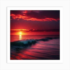 Sunset Over The Ocean 77 Art Print