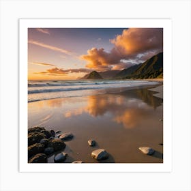 Sunset On The Beach 2 Art Print