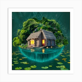 House In The Water Art Print