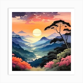 Asian Landscape Painting 4 Art Print