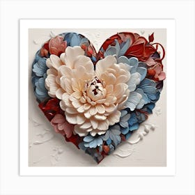 Heart Of Flowers Art Print