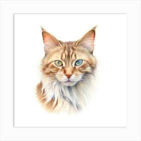 Mandalay Cat Portrait 2 Art Print