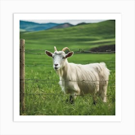 Goat In A Field Art Print